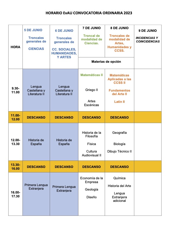 Convocatoria Ordinaria<BR>Junio 2023